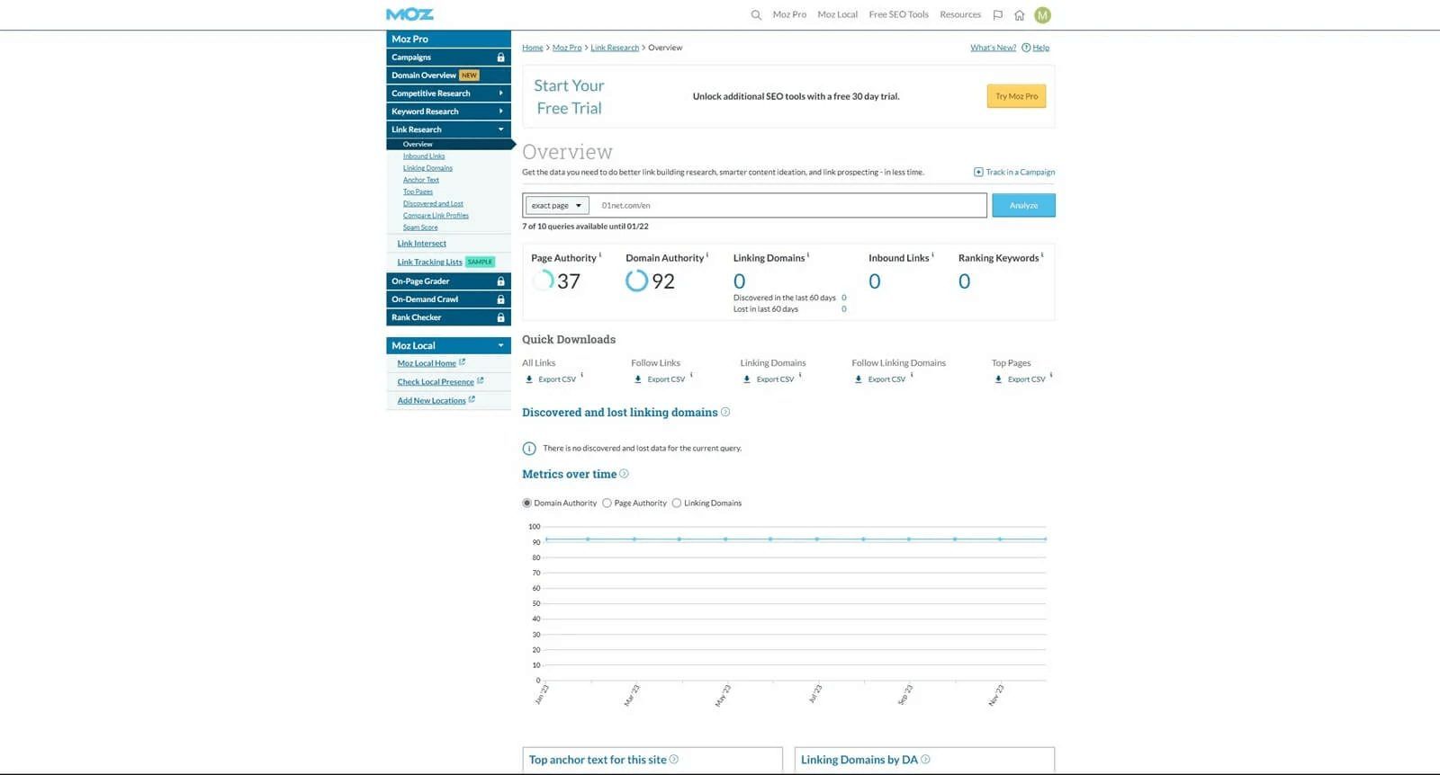 Moz Investigacion De Backlinks