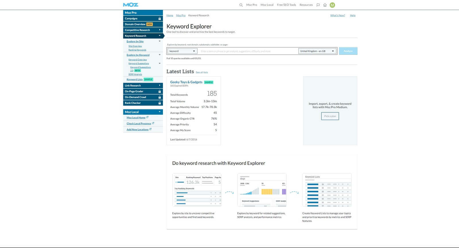 Moz Panel