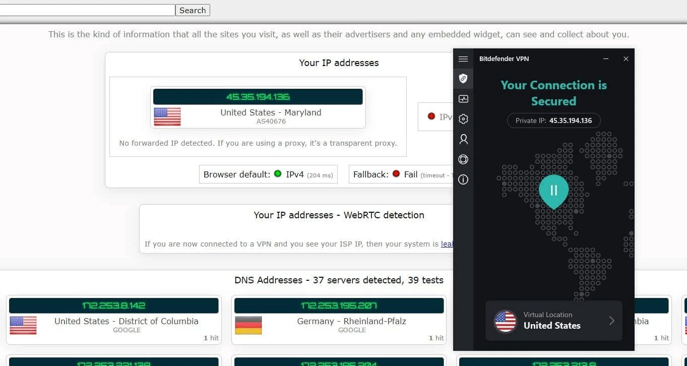 Bitdefender Vpn Ipleaks Test De Fuga De Ip