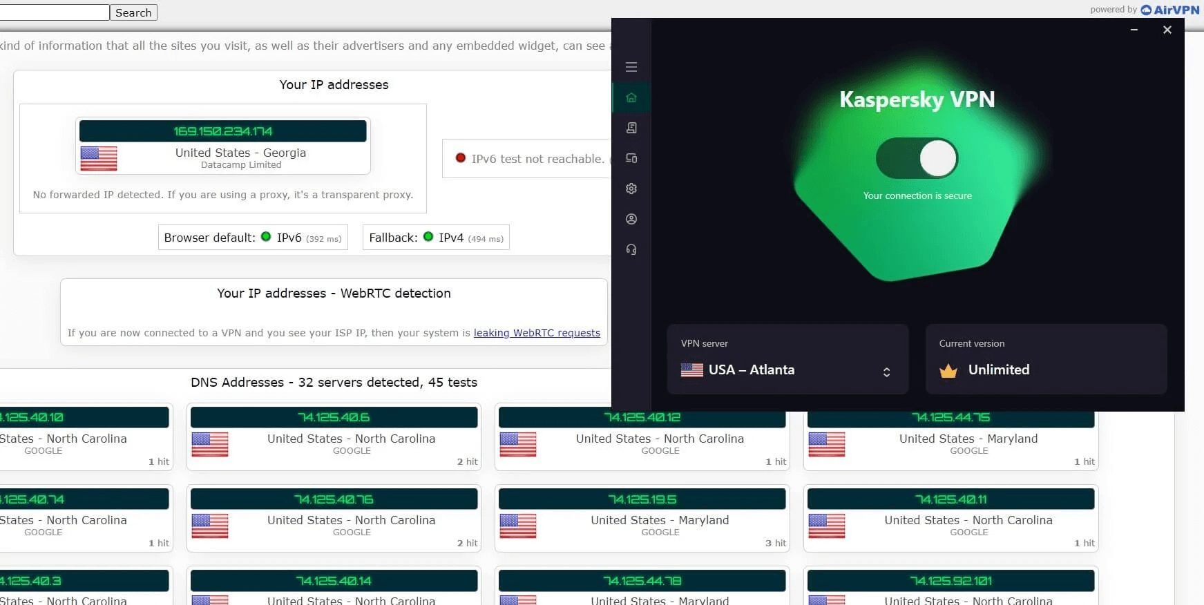 Kaspersky Vpn Ipleak Prueba Fuga De Ip