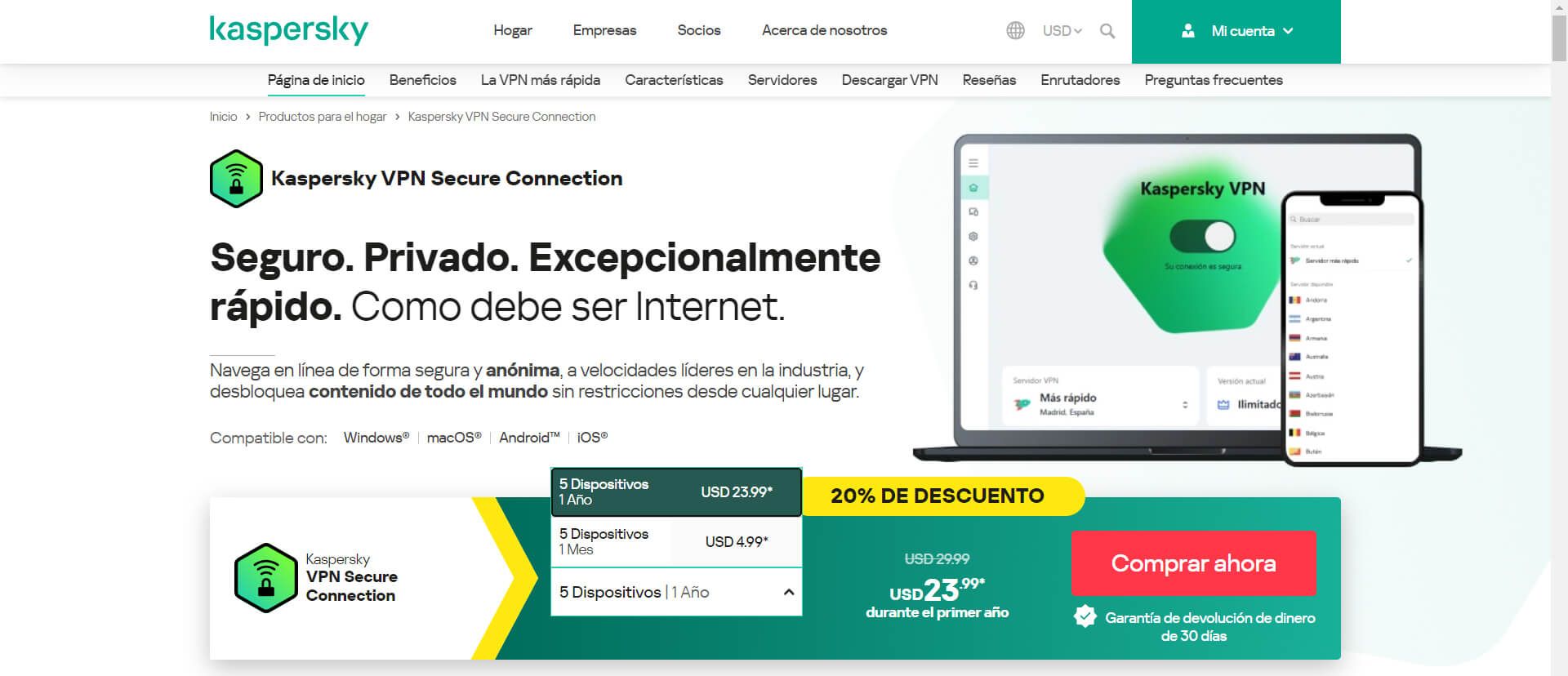 Kaspersky Vpn Precios