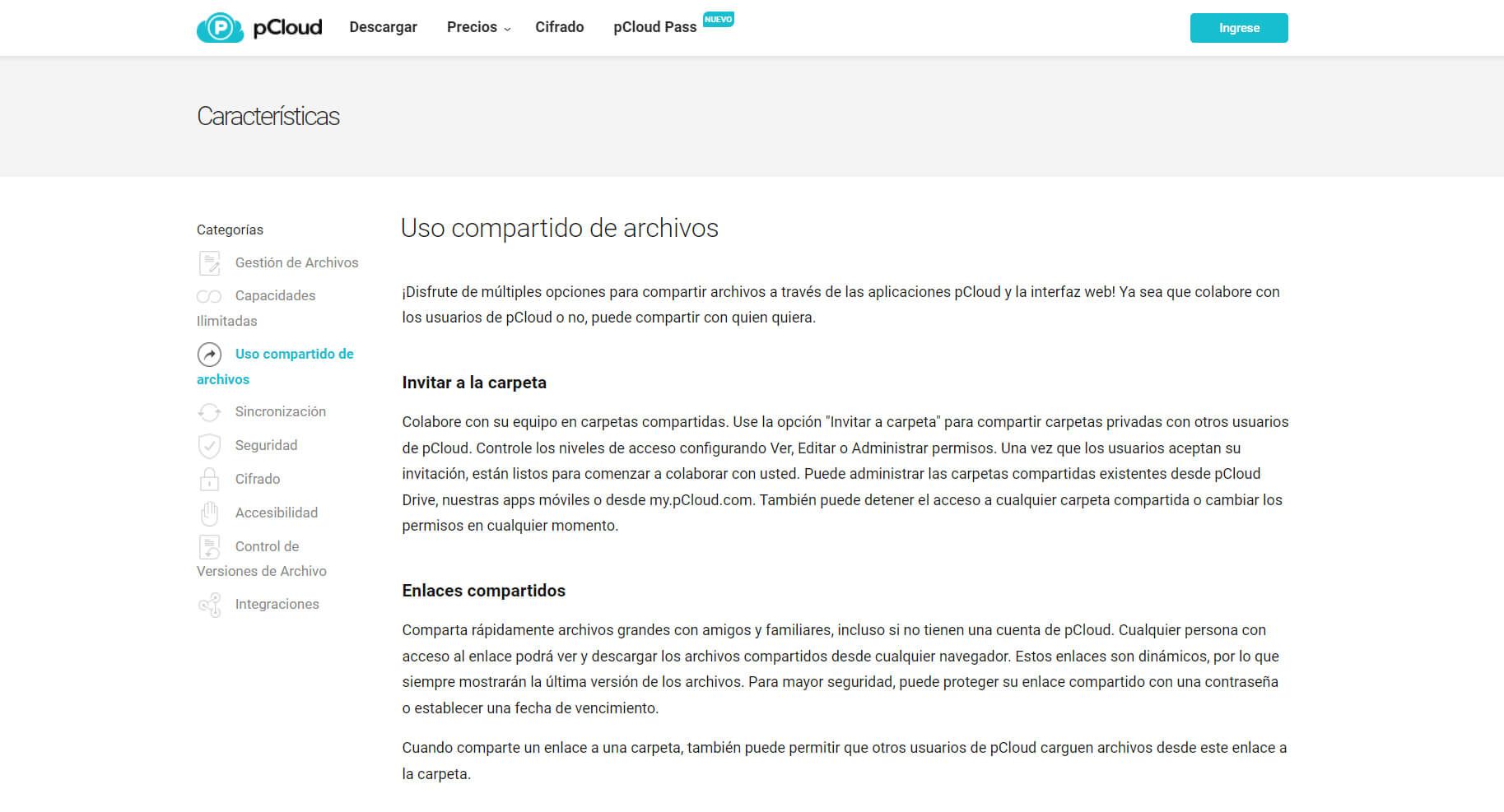 Pcloud Uso Compartido De Archivos