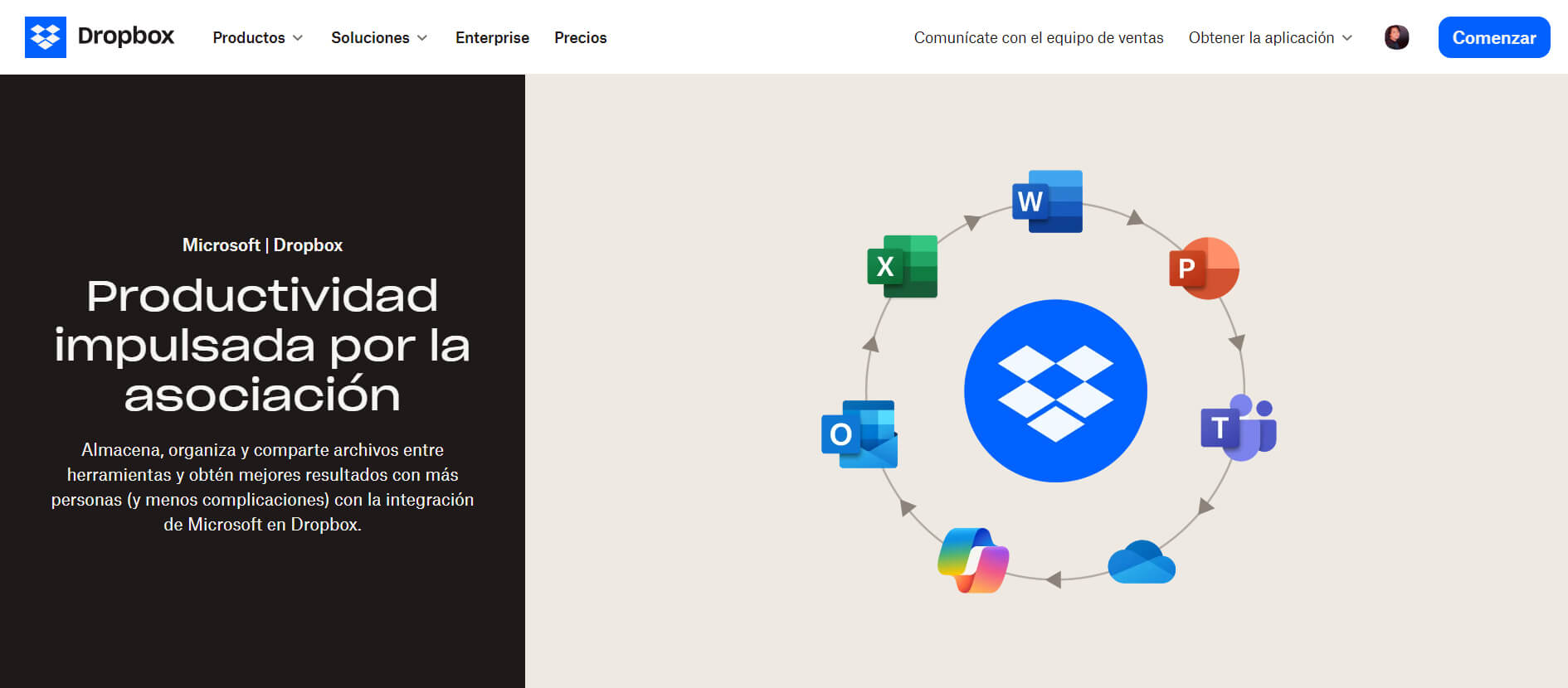 Dropbox Integracion Microsoft Office