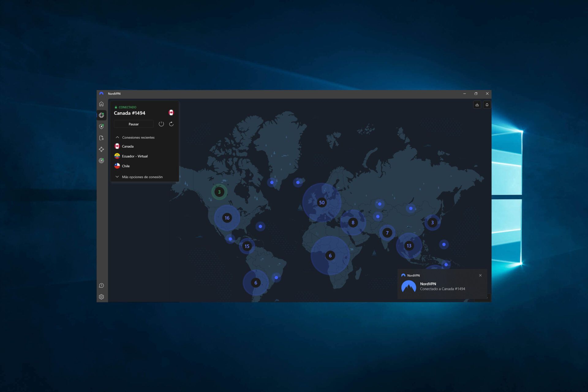 Nordvpn Conectado Canadá