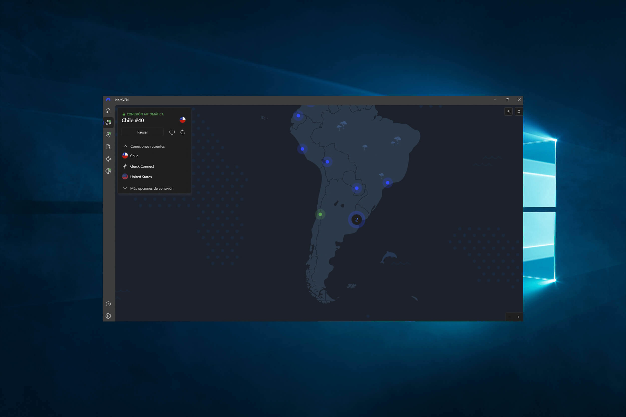 Nordvpn Conectado Chile