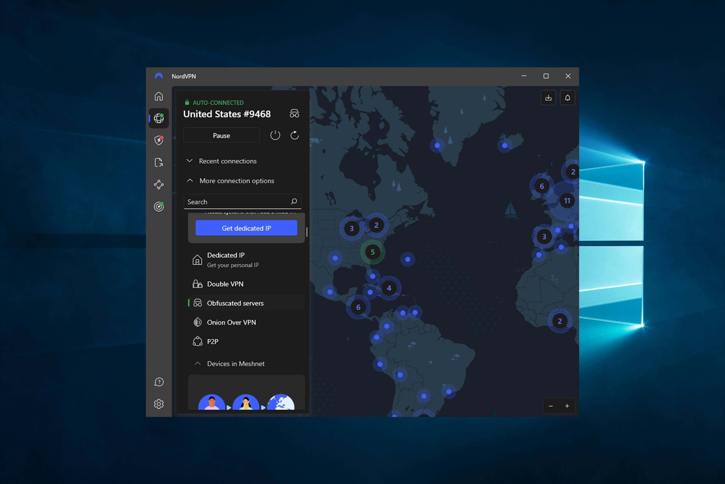 Nordvpn Conectado Servidor Ofuscado