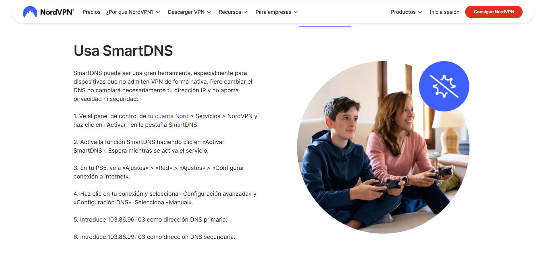 Smartdns Playstation Nordvpn Configuracion