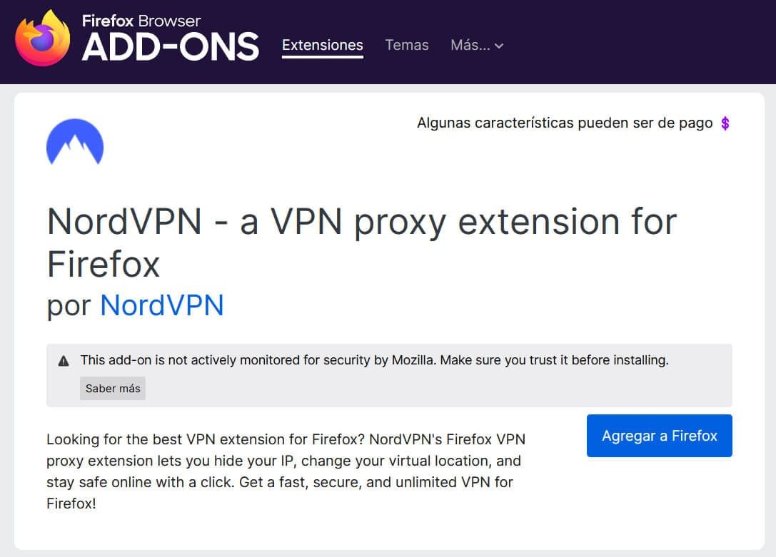 Extensión Vpn Firefox De Nordvpn