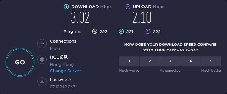 Hong Kong Prueba De Velocidad Windscribe