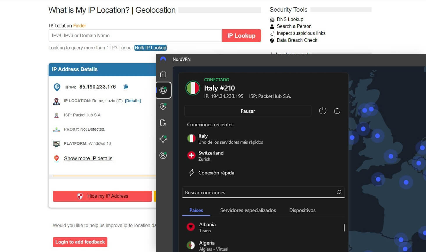 Comprobar Ip Italia Nordvpn