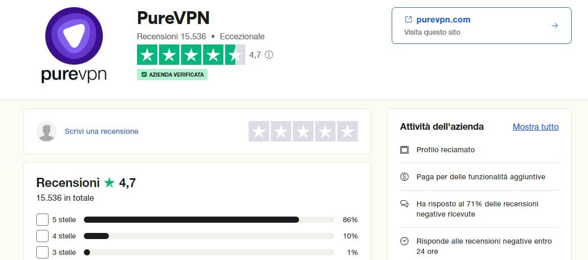 purevpn-trustpilot