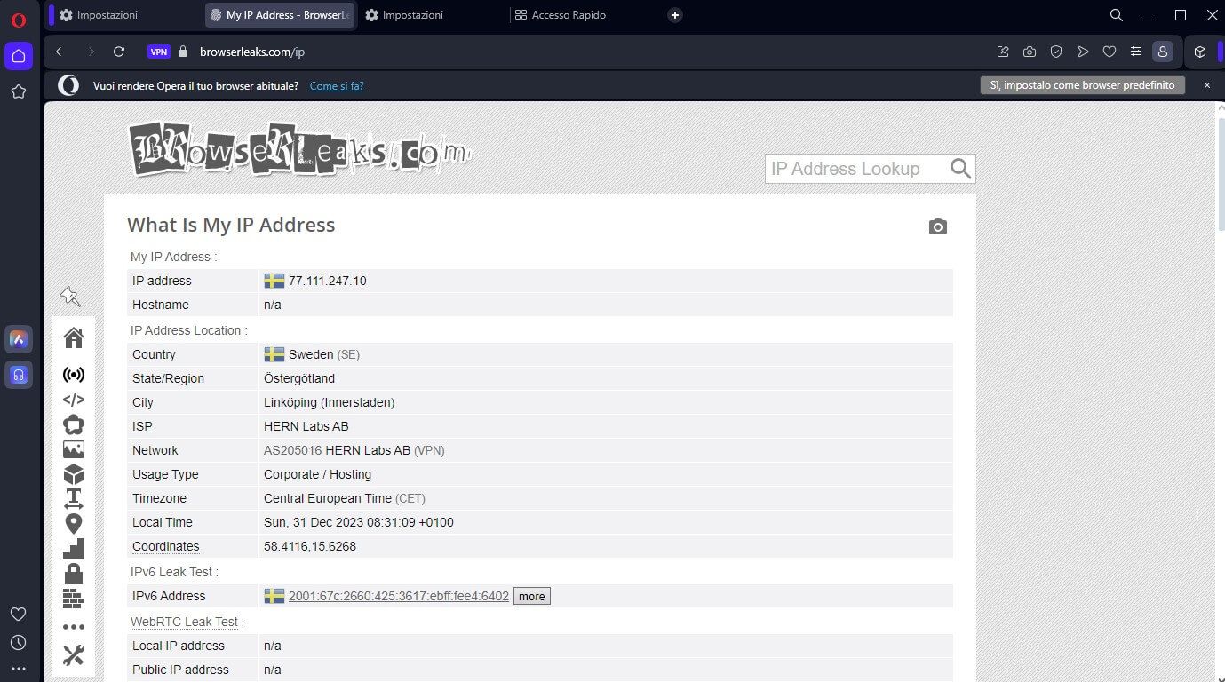 Opera Vpn Browserleaks