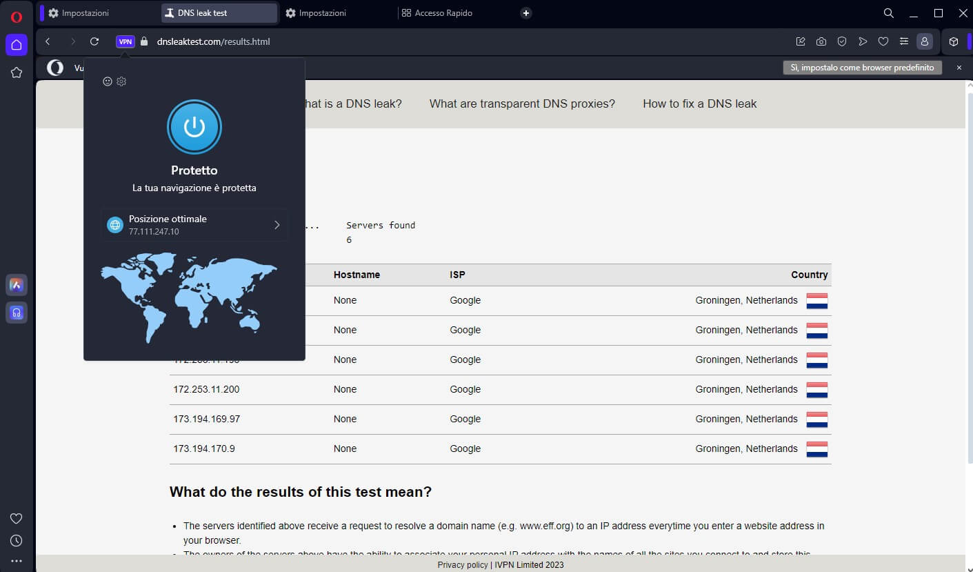 Opera Vpn Dnsleak