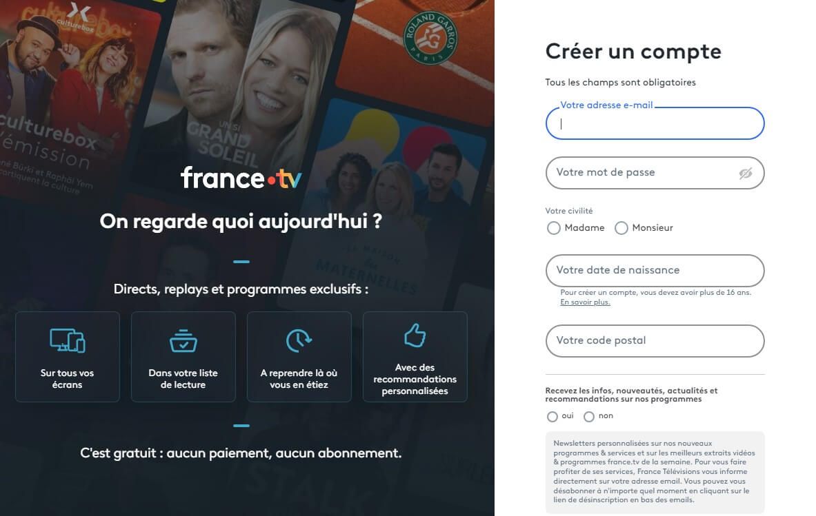 France Tv Registrazione