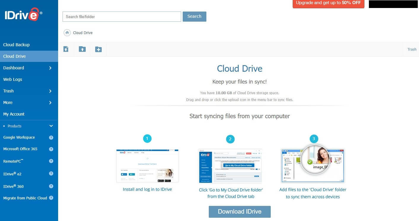 Idrive Web Vuoto