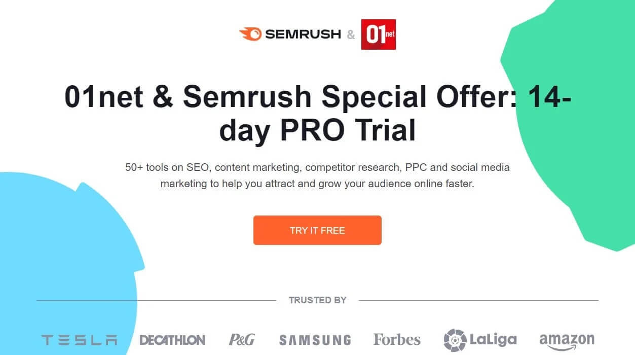 Semrush Prova Gratuita Pulsante