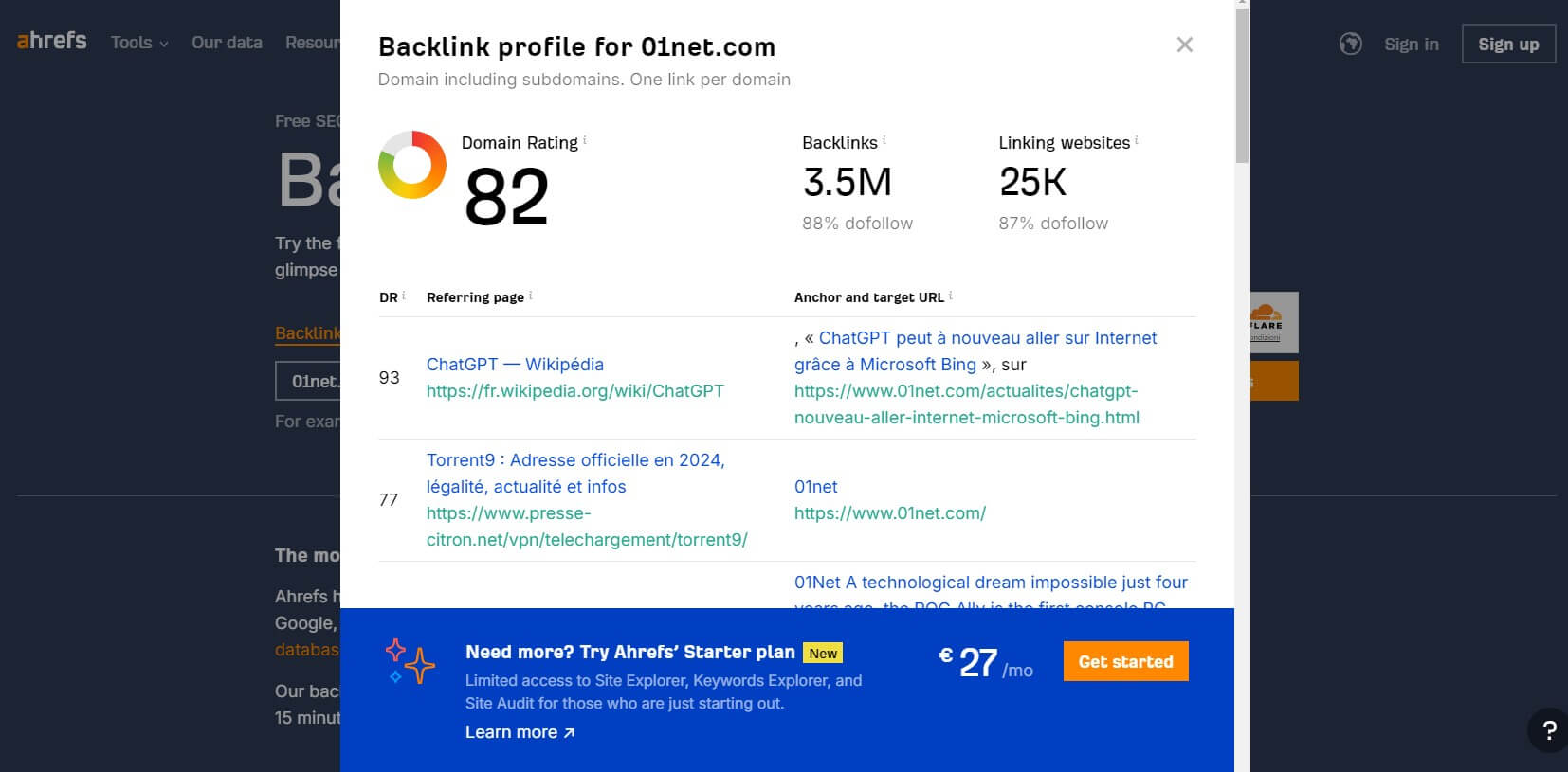 Ahrefs Backlink Checker