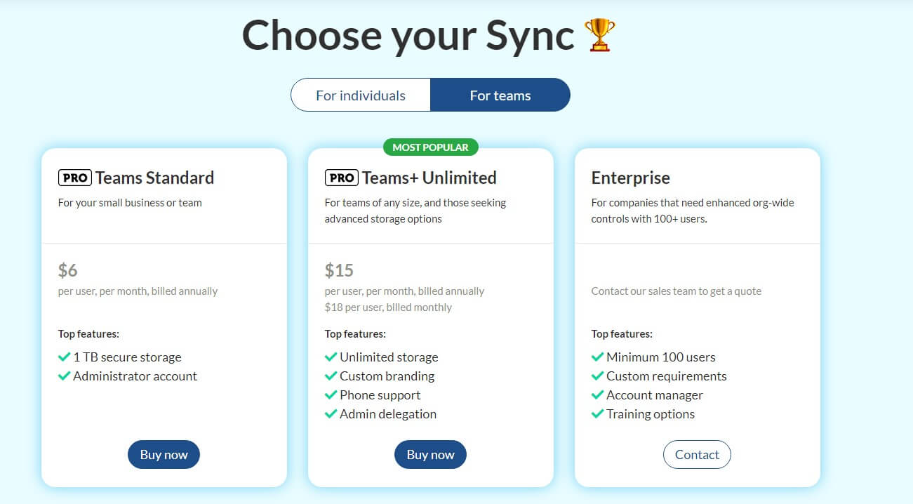 Sync Prezzi Team