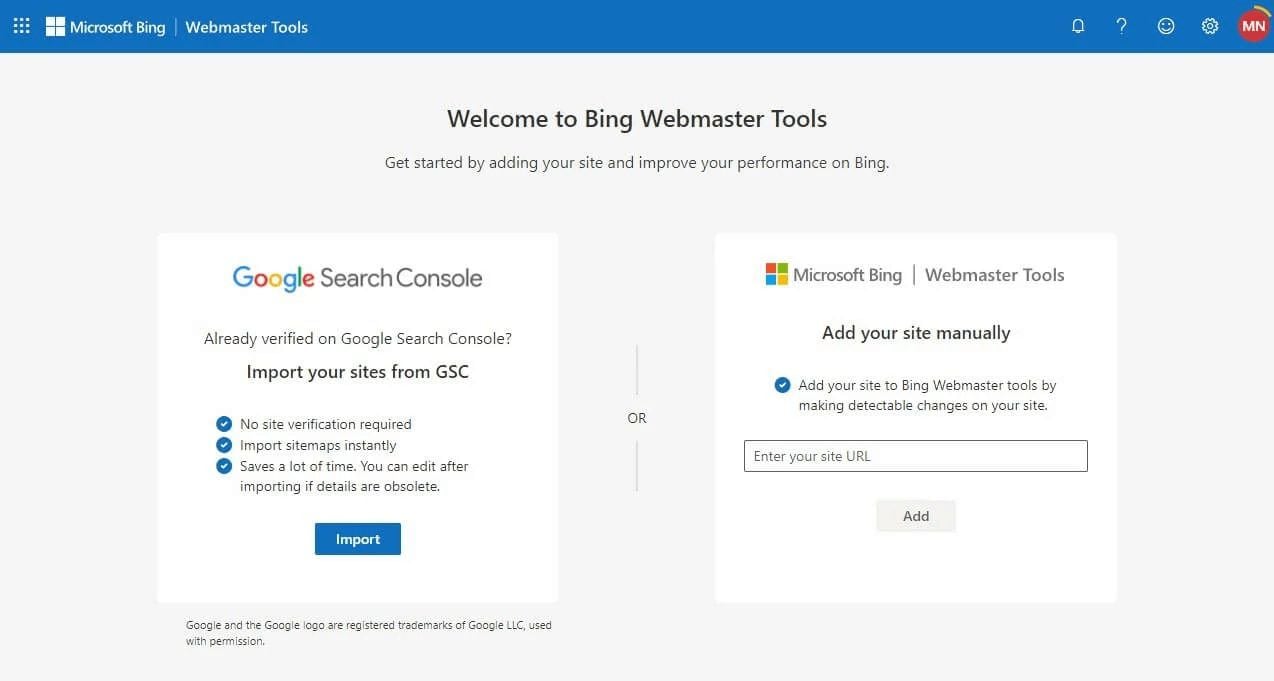 Bing Webmaster Tools