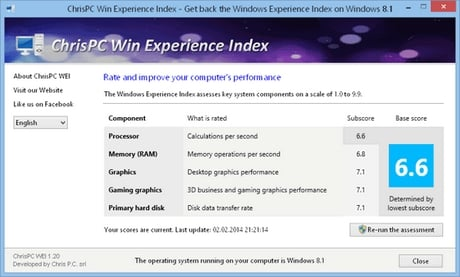 ChrisPC Win Experience Index 7.22.06 instal the last version for windows