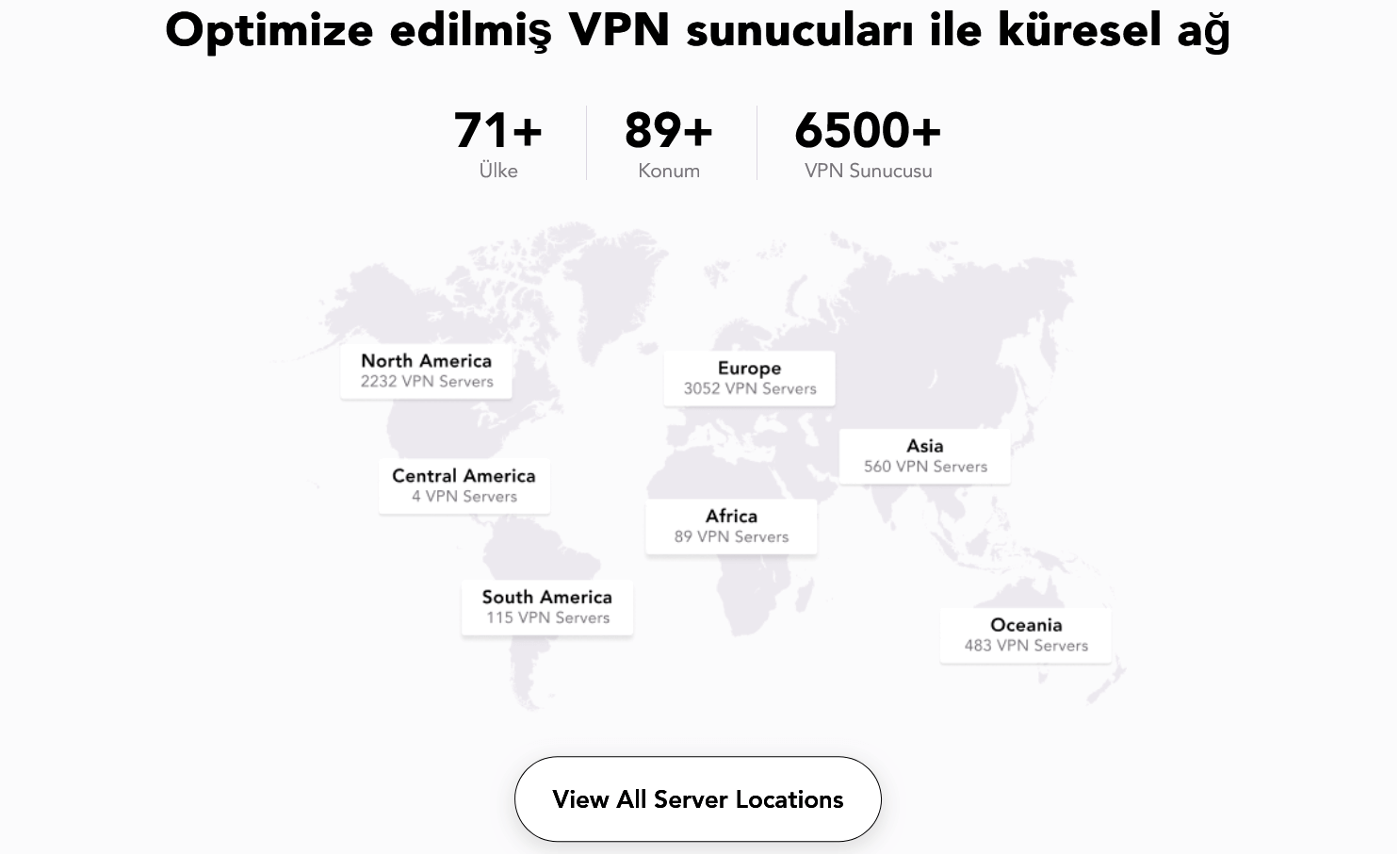 PureVPN sunucu ağı