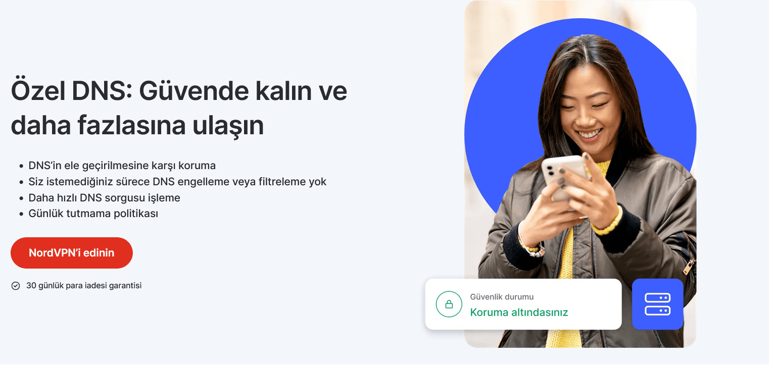 NordVPN özel DNS