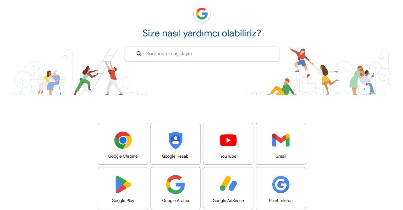 Google Yardım Sayfası