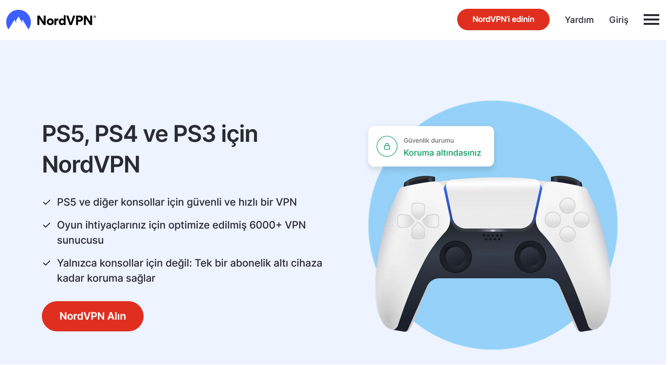 PlayStation için NordVPN