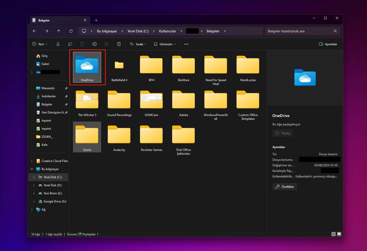 Onedrive Windows Uygulamaları