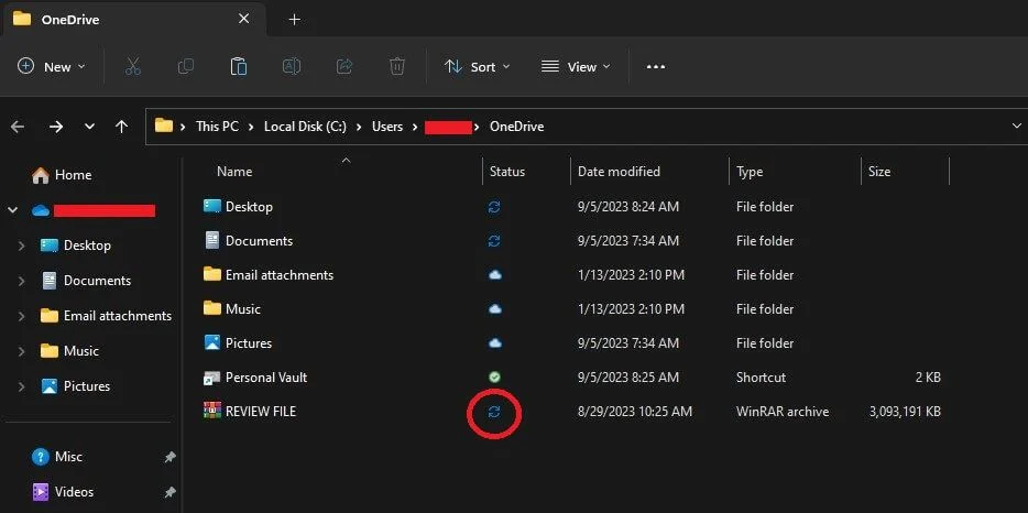 Onedrive Inceleme Dosyası Işlem Devam Ediyor